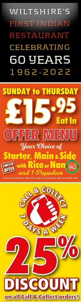 Eat In & Delivery Offers - The Khyber Indian Restaurant, Swindon, the first and finest in Wiltshire